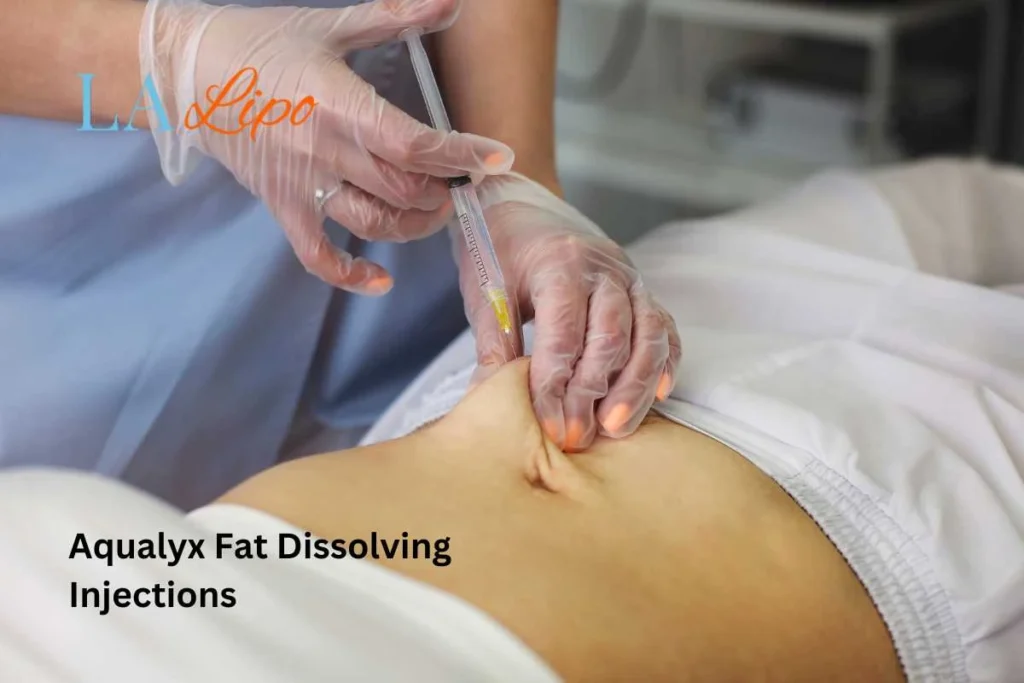 woman having fat dissolving injections North Wembley in the stomach