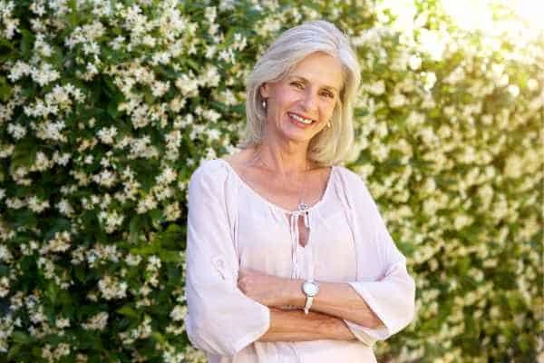 Older woman happy with urinary incontinence treatment North Wembley